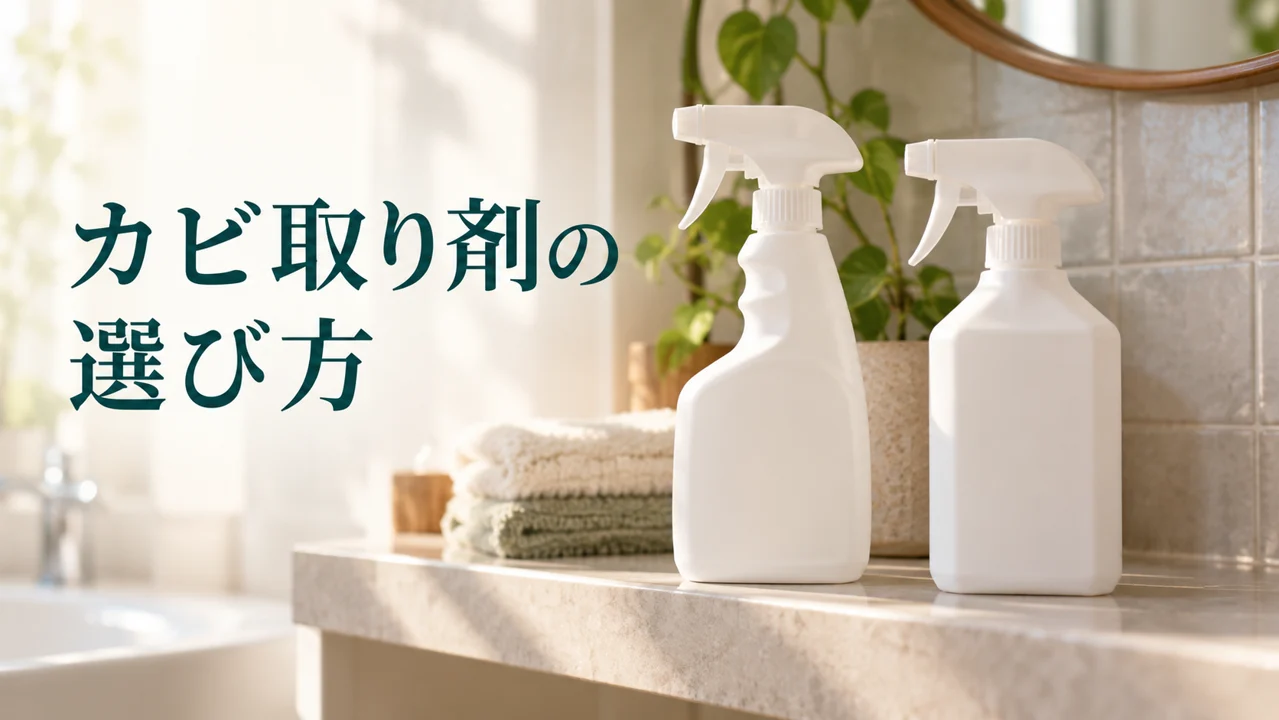 カビ取り剤の選び方の説明用写真(AI生成)