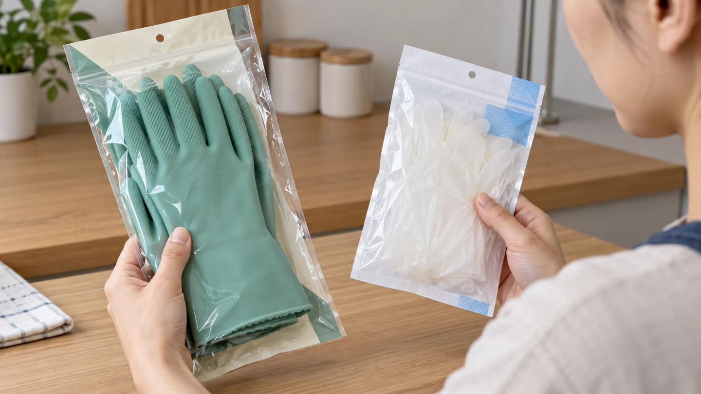 製品ごとの用途と表示を確認する様子