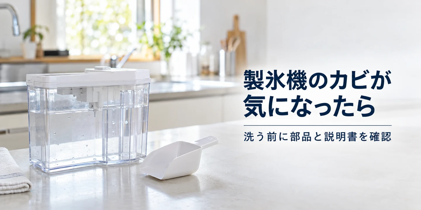 製氷機のカビが気になったら|給水タンク・フィルターの手入れと交換の確認の説明用画像