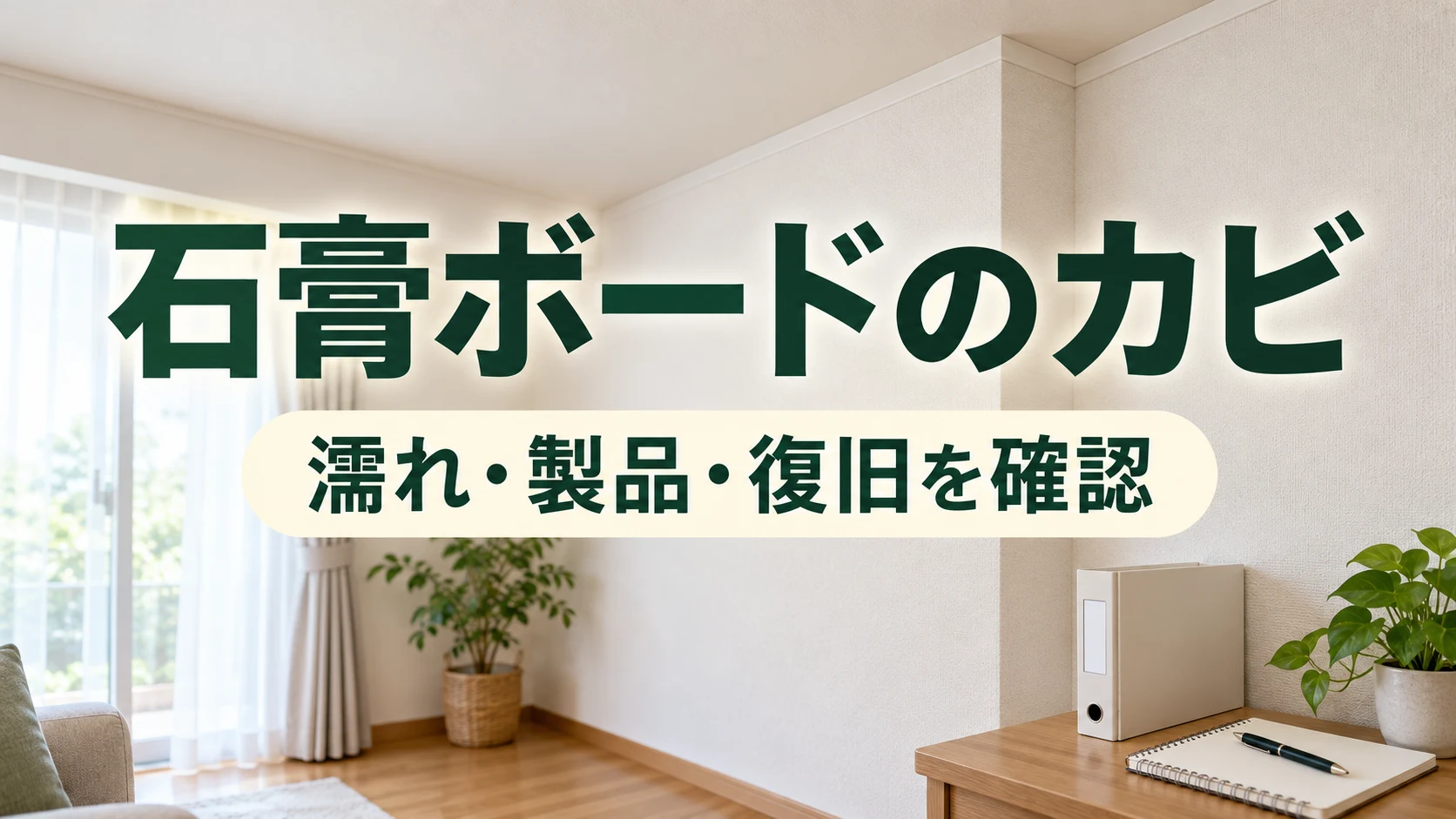 石膏ボードのカビは張り替えが必要？水濡れと下地を確認するポイント