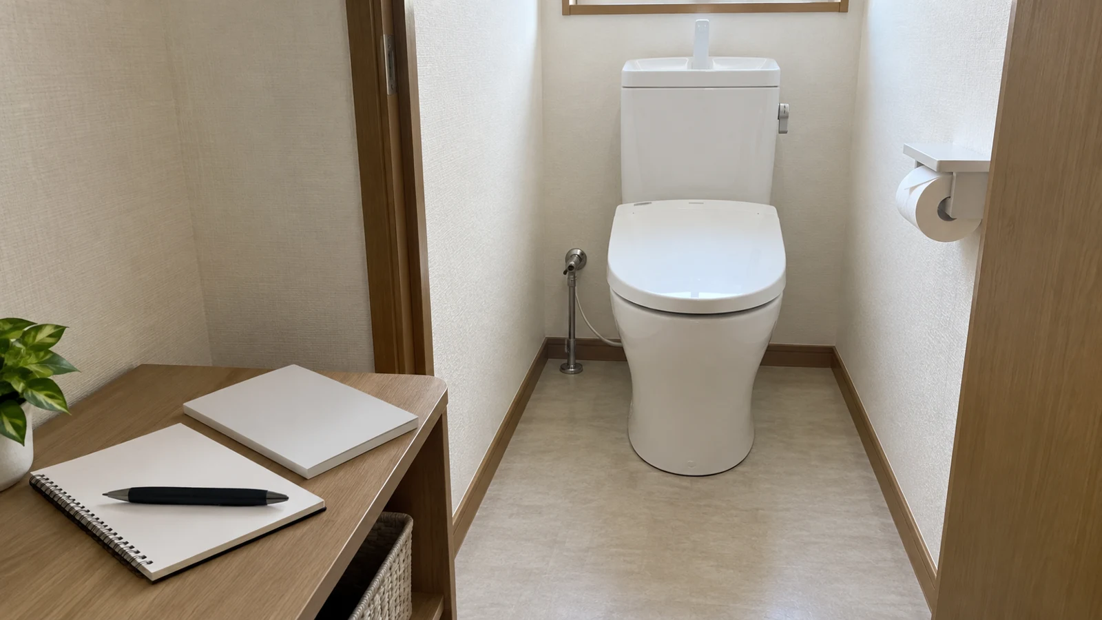 床と壁の状態を記録するためのノート