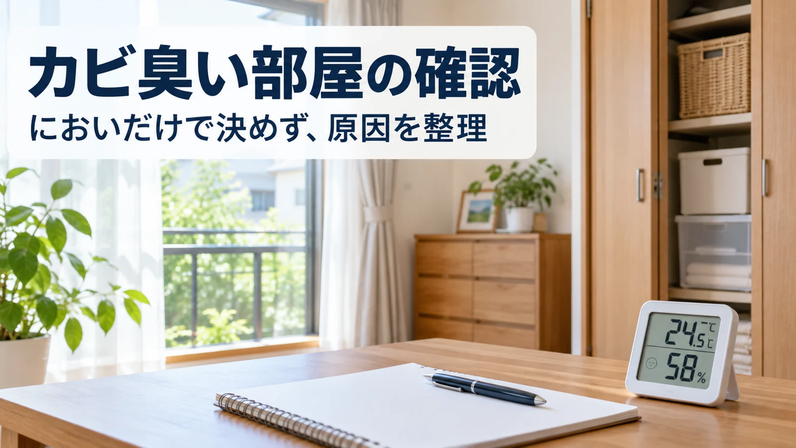 カビ臭い部屋の確認を整理する説明用画像