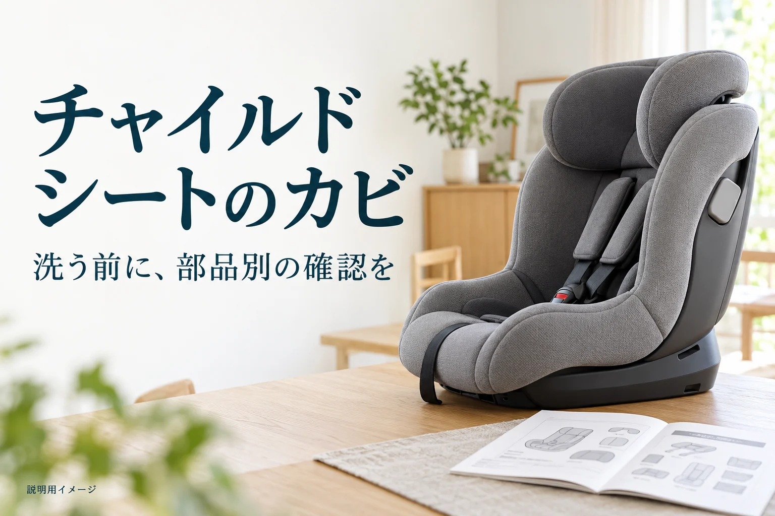 チャイルドシートにカビらしい跡があるとき|部品別の手入れ確認とメーカー相談