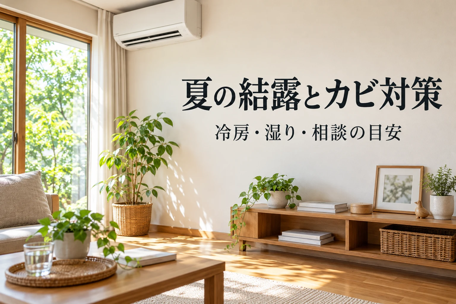 夏の結露とカビ対策｜冷房中の壁・収納の湿りを確認するときのポイント