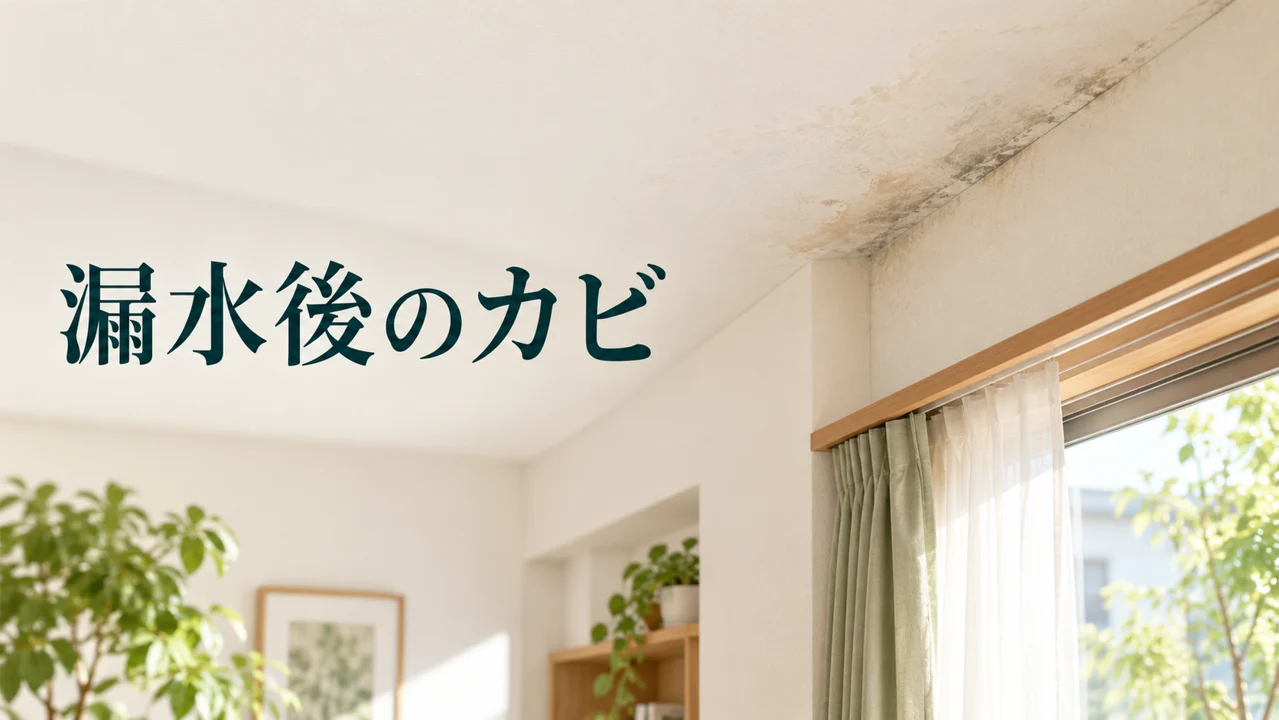 漏水後のカビの説明用写真(AI生成)