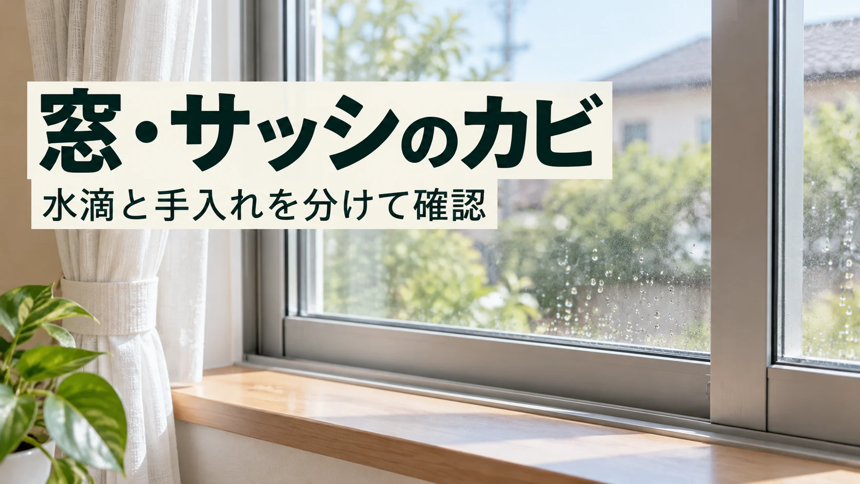 窓・サッシのカビ対策｜水滴の拭き取り、パッキンの手入れと相談の目安