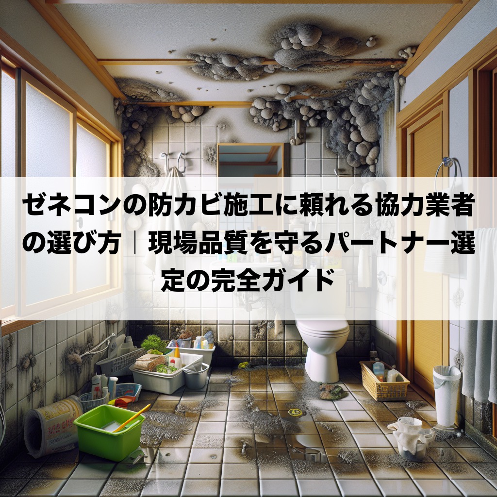 ゼネコンの防カビ施工に頼れる協力業者の選び方|現場品質を守るパートナー選定の完全ガイド