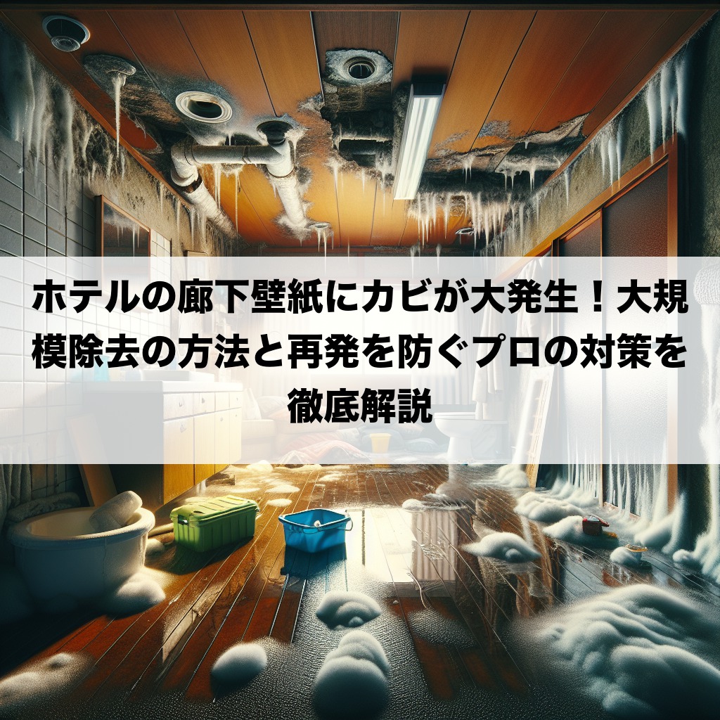 ホテルの廊下壁紙にカビが大発生!大規模除去の方法と再発を防ぐプロの対策を徹底解説