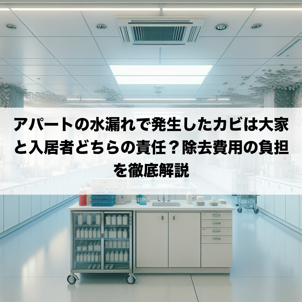 アパートの水漏れで発生したカビは大家と入居者どちらの責任？除去費用の負担を徹底解説