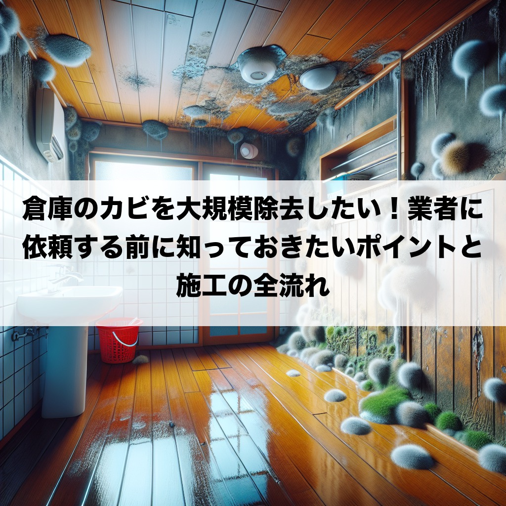 倉庫のカビを大規模除去したい!業者に依頼する前に知っておきたいポイントと施工の全流れ