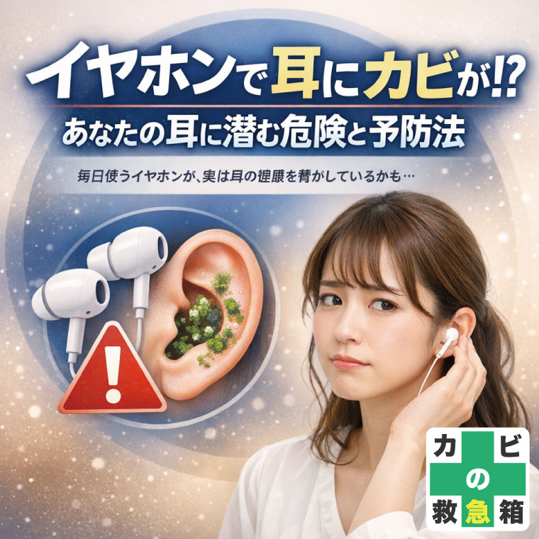 イヤホンで耳にカビが!?あなたの耳に潜む危険と予防法はカビバスターズ