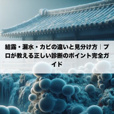 結露・漏水・カビの違いと見分け方｜プロが教える正しい診断のポイント完全ガイド