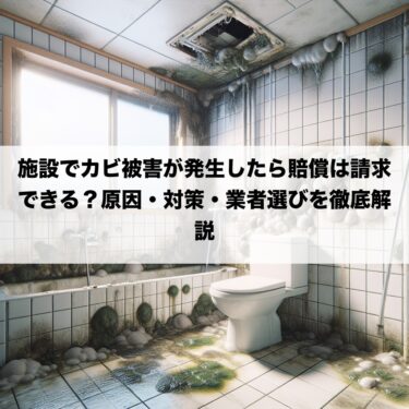 施設でカビ被害が発生したら賠償は請求できる？原因・対策・業者選びを徹底解説